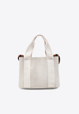 Chloé Kids Girls Logo Jacquard Shoulder Bag Beige C20424/Z40_NATURAL