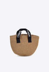 Chloé Kids Girls Logo Woven Basket Bag Natural C20427/859_NATURAL