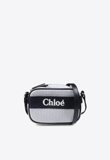 Chloé Kids Girls Logo Striped Crossbody Bag Blue C20428/859_NAVY MULTI