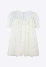 Chloé Kids Girls Guipure Lace Dress White C20448/117_OFF-WHITE