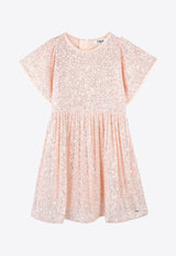 Chloé Kids Girls Sequined Dress Pink C20450/46J_PINK