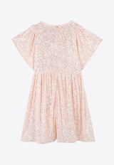 Chloé Kids Girls Sequined Dress Pink C20450/46J_PINK