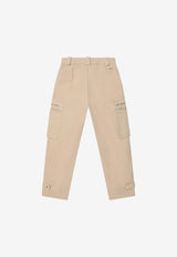 Chloé Kids Girls Cargo Straight Pants Beige C20461-BCO/Q_CHLOE-281