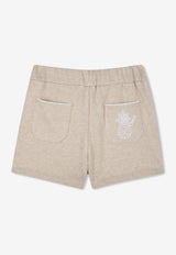 Chloé Kids Girls Pineapple Embroidered Shorts Beige C20462/C03_BEIGE