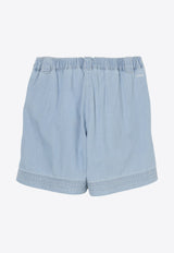 Chloé Kids Girls Denim Bermuda Shorts Blue C20469/Z04_DENIM