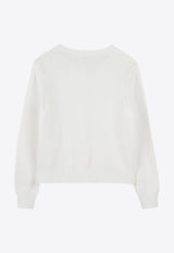 Chloé Kids Girl Button-Up Knit Cardigan White C20475/117_OFF-WHITE