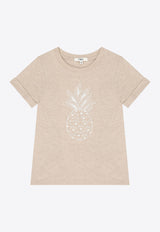 Chloé Kids Girls Pineapple Print T-shirt Beige C20488/C03_BEIGE