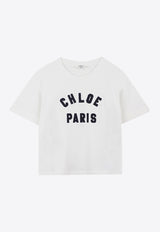 Chloé Kids Girls Logo Lettering T-shirt White C20489/117_OFF-WHITE