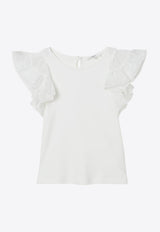 Chloé Kids Girls Short-Sleeved Ruffled Top White C20490/117_OFF-WHITE