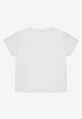 Chloé Kids Baby Girls Logo Embroidered T-shirt White C20525/N81_OFF-WHITE