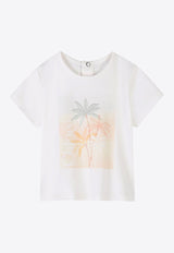 Chloé Kids Baby Girls Palm Print T-shirt White C20526/117_OFF-WHITE