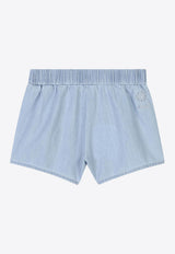 Chloé Kids Baby Girls Floral Denim Shorts C20539/Z27_DENIM