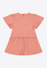 Chloé Kids Baby Girls Logo Embroidered Dress C20547/48D_PEACH