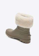 Chloé Kids Girls Shearling Rubber Boots Green C20697PVC/R_CHLOE-65E