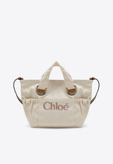 Chloé Kids Girls Embroidered Logo Tote Bag Ivory C20872CO/S_CHLOE-148
