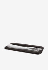 Fornasetti Mano Rectangular Wooden Tray Black C21X152