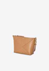 Loewe Puzzle Fold Pochette Leather Shoulder Bag Brown C510PT1X01--2586