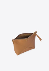 Loewe Puzzle Fold Pochette Leather Shoulder Bag Brown C510PT1X01--2586