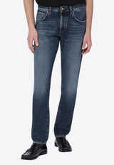 PT Torino Logo Patch Faded Jeans Blue C5QP05B0AW0230/R_PT01-MI19