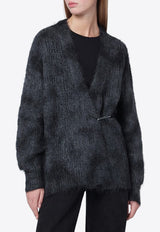 Isabel Marant Mylene Mohair Cardigan Gray CA0143FAC4L05I/R_ISAMA-02AN