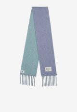 Acne Studios Two-Tone Wool-Blend Scarf Blue CA0343WO/R_ACNE-DMJ