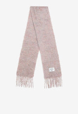 Acne Studios Logo Patch Mohair-Blend Scarf Pink CA0392WO/R_ACNE-AI4