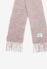 Acne Studios Logo Patch Mohair-Blend Scarf Pink CA0392WO/R_ACNE-AI4