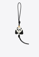 Loewe Panda Felt and Leather Pendant Keychain Black CA36232X29WO/R_LOEW-1102