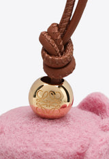 Loewe Elephant Felt and Leather Pendant Keychain Pink CA36232X32WO/R_LOEW-3900