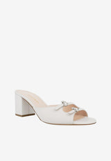 Andrea Wazen Carol Heart 65 Leather Mules White CARBL065NSBWHI-PS26_WHITE