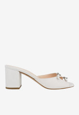Andrea Wazen Carol Heart 65 Leather Mules White CARBL065NSBWHI-PS26_WHITE