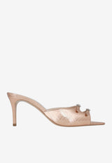 Andrea Wazen Carol 75 Metallic Elaphe Leather Mules Rose Gold CARMU075ELPIN-PS26_PINK GOLD