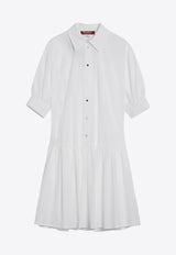 Max Mara Caronte Mini Poplin Shirt Dress White CARONTECO/Q_MAXMS-001