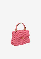 Cult Gaia Nano Sybil Raffia Crossbody Bag Pink CB3677RT3097_PINK