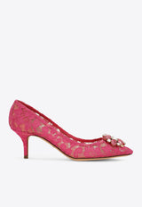 Dolce & Gabbana Bellucci 60 Brooch Lace Pumps Fuchsia CD0066 AL198 80422