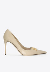 Dolce & Gabbana Lollo 90 Polished Leather Pumps Heels Color