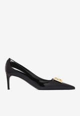 Dolce & Gabbana 90 DG Logo Patent Leather Pumps Black CD1918 A1037 80999