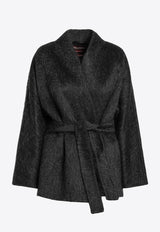 Max Mara Celtico Belted Wool-Blend Cardigan Gray CELTICOWO/R_MAXMS-008