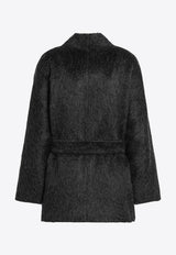 Max Mara Celtico Belted Wool-Blend Cardigan Gray CELTICOWO/R_MAXMS-008