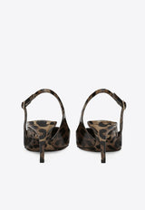 Dolce & Gabbana Lollo 60 Leopard Print Slingback Pumps Heels Color