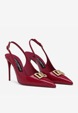 Dolce & Gabbana Lollo 90 Slingback Pumps in Polished Calfskin Fuchsia CG0680 A1037 8I484