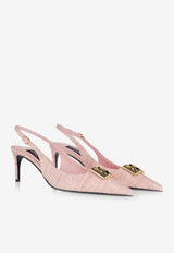 Dolce & Gabbana Lollo 60 Slingback Pumps CG0710 AR344 8H451 Pink