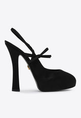 Dolce & Gabbana Vally 105 Satin Slingback Pumps Black CG0930AE547/Q_DOLCE-8B956