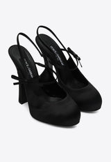 Dolce & Gabbana Vally 105 Satin Slingback Pumps Black CG0930AE547/Q_DOLCE-8B956