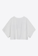 Chloé Maxi Logo Cropped T-shirt White CH24AJH09183/R_CHLOE-101
