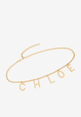 Chloé Logo Letters Chain Belt Gold CH25ABJ41CB79DC