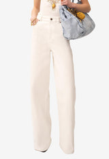 Chloé High-Rise Wide-Leg Jeans White CH25ADP02257101