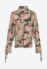 Chloé Floral Print Wool Blouse Multicolor CH25AHT14122/R_CHLOE-293