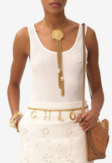Chloé Pineapple Patch Ribbed Tank Top White CH25AJH12176101