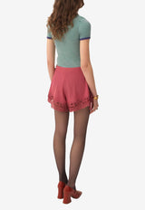 Chloé Logo Print Short-Sleeved T-shirt Green CH25AJH2417397X